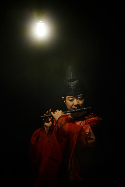 Kumiko Nonaka plays the Noh-kan flute